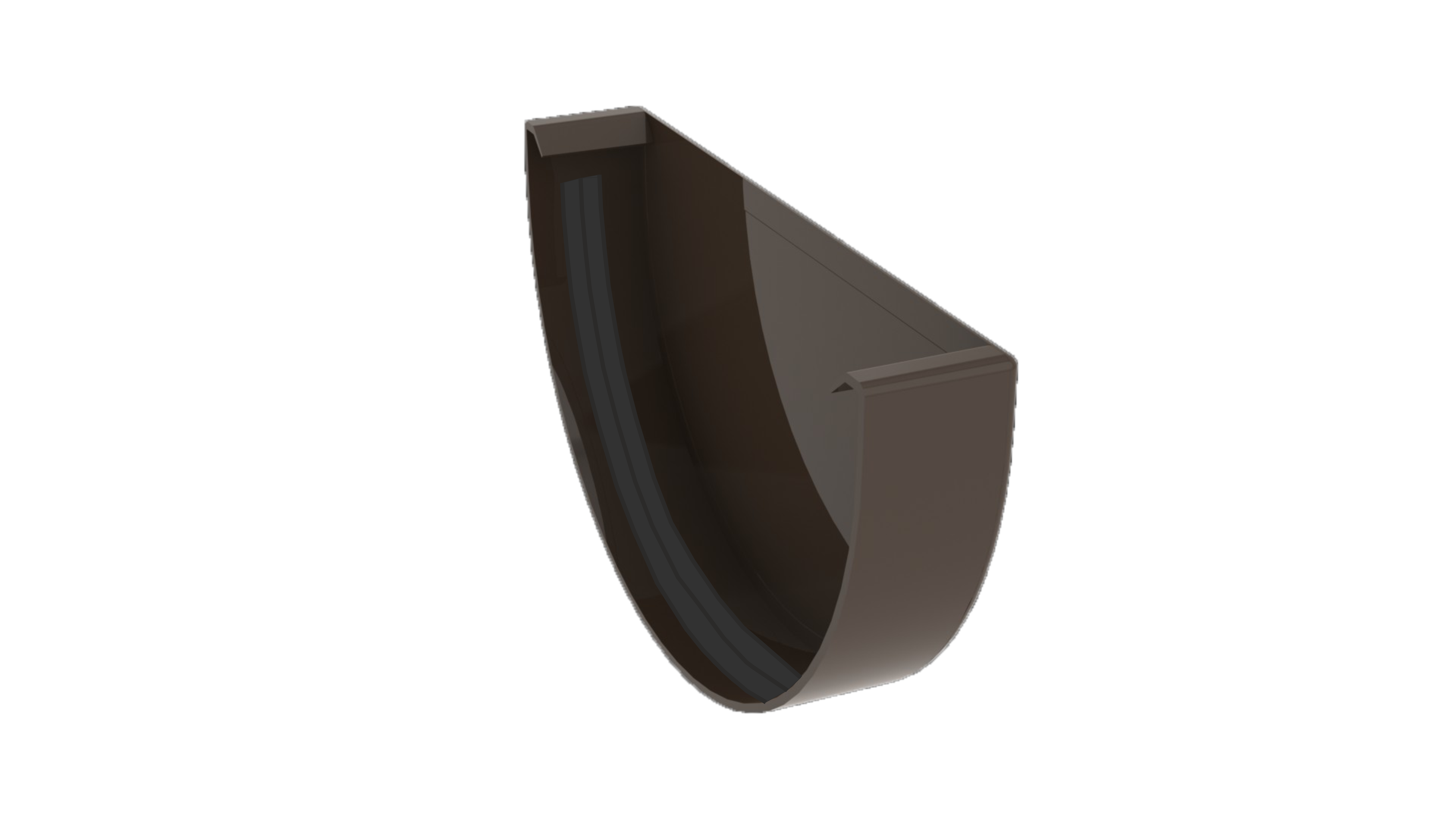 Заглушка желоба Ruplast коричневая