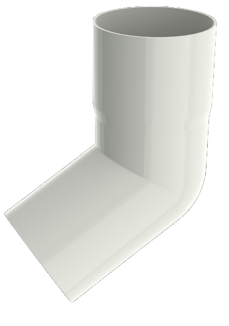 Колено трубы Ruplast 60 град. белый