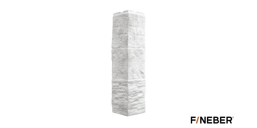 Наружный угол FineBer Блок молочно-белый