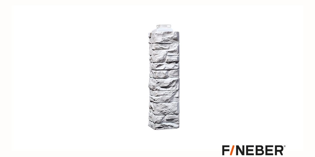 Наружный угол FineBer Скала мелованный белый