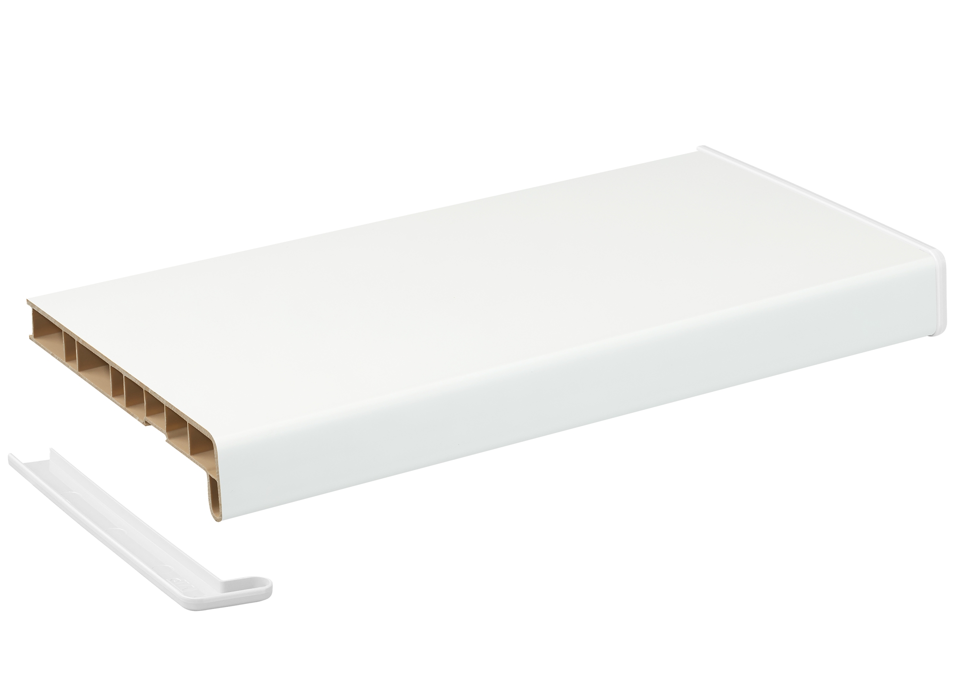 Подоконник Кристаллит белый сатин  450 мм