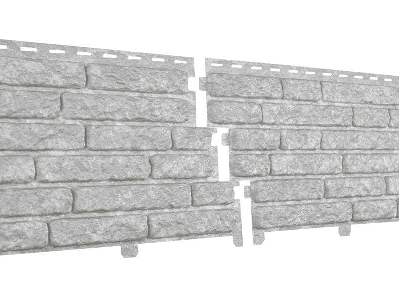 Фасадная панель Ю-пласт Стоун-Хаус Кварцит светло-серый