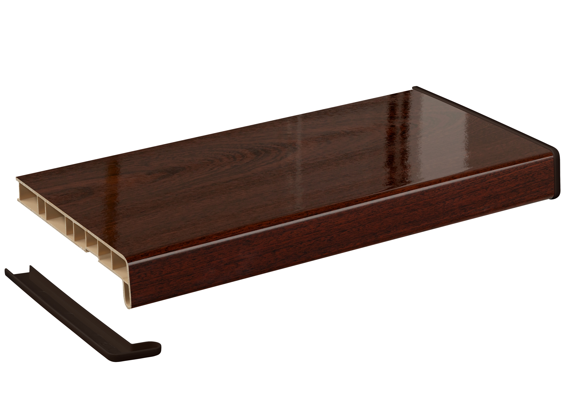 Подоконник Кристаллит махагон глянец 700 мм