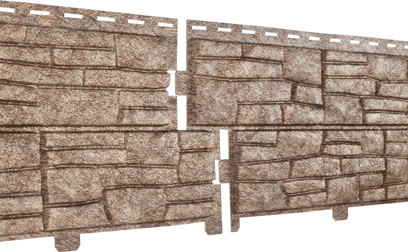 Фасадная панель Ю-пласт Стоун-Хаус Сланец бурый