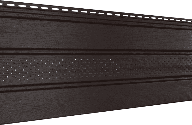 Софит Ю-пласт коричневый частичная перфорация