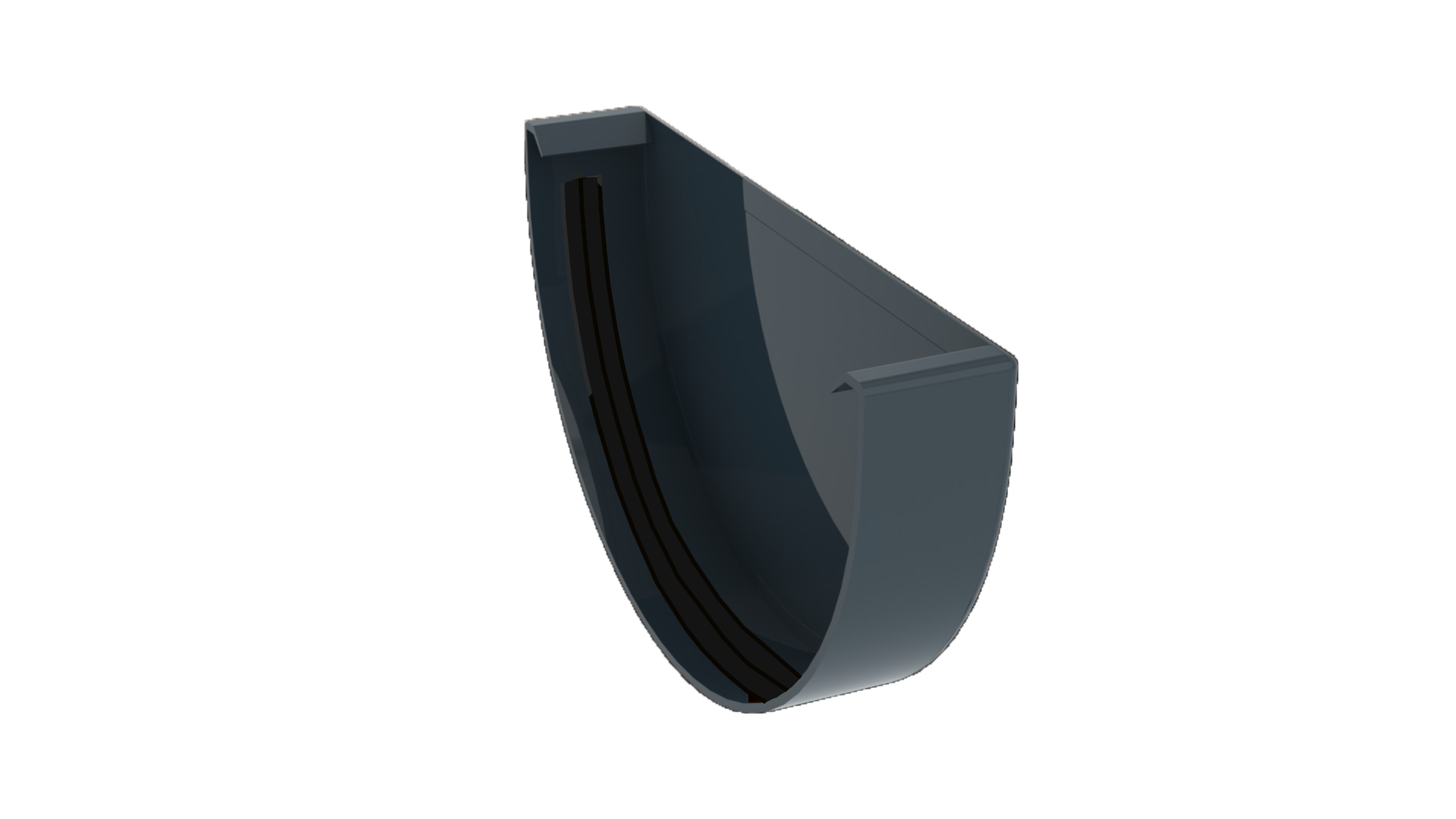 Заглушка желоба Ruplast графит